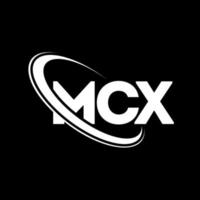 mcx-logo. mcx brief. mcx brief logo ontwerp. initialen mcx-logo gekoppeld aan cirkel en monogram-logo in hoofdletters. mcx typografie voor technologie, zaken en onroerend goed merk. vector