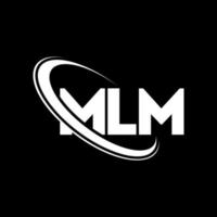 mlm-logo. mlm brief. mlm brief logo ontwerp. initialen mlm logo gekoppeld aan cirkel en hoofdletter monogram logo. mlm typografie voor technologie, zaken en onroerend goed merk. vector