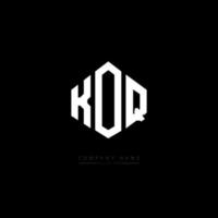 koq letter logo-ontwerp met veelhoekvorm. koq veelhoek en kubusvorm logo-ontwerp. koq zeshoek vector logo sjabloon witte en zwarte kleuren. koq monogram, business en onroerend goed logo.