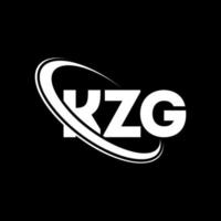 kzg-logo. kzg brief. kzg brief logo ontwerp. initialen kzg logo gekoppeld aan cirkel en hoofdletter monogram logo. kzg typografie voor technologie, business en onroerend goed merk. vector