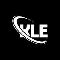 kle-logo. kle brief. kle brief logo ontwerp. initialen kle logo gekoppeld aan cirkel en hoofdletter monogram logo. kle typografie voor technologie, business en onroerend goed merk. vector