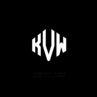 kvw letter logo-ontwerp met veelhoekvorm. kvw veelhoek en kubusvorm logo-ontwerp. kvw zeshoek vector logo sjabloon witte en zwarte kleuren. kvw-monogram, bedrijfs- en onroerendgoedlogo.