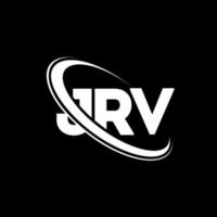 jrv-logo. jrv brief. jrv brief logo ontwerp. initialen jrv-logo gekoppeld aan cirkel en monogram-logo in hoofdletters. jrv typografie voor technologie, zaken en onroerend goed merk. vector