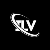 ilv-logo. ilv brief. ilv brief logo ontwerp. initialen ilv-logo gekoppeld aan cirkel en monogram-logo in hoofdletters. ilv typografie voor technologie, zaken en onroerend goed merk. vector