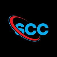 scc-logo. sc brief. scc brief logo ontwerp. initialen scc logo gekoppeld aan cirkel en hoofdletter monogram logo. scc typografie voor technologie, zaken en onroerend goed merk. vector