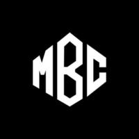 MBC letter logo-ontwerp met veelhoekvorm. mbc veelhoek en kubusvorm logo-ontwerp. mbc zeshoek vector logo sjabloon witte en zwarte kleuren. mbc-monogram, bedrijfs- en onroerendgoedlogo.