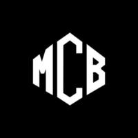 mcb-letterlogo-ontwerp met veelhoekvorm. mcb logo-ontwerp met veelhoek en kubusvorm. mcb zeshoek vector logo sjabloon witte en zwarte kleuren. mcb-monogram, bedrijfs- en onroerendgoedlogo.