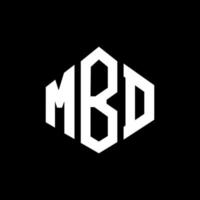 mbd letter logo-ontwerp met veelhoekvorm. mbd veelhoek en kubusvorm logo-ontwerp. mbd zeshoek vector logo sjabloon witte en zwarte kleuren. mbd-monogram, bedrijfs- en onroerendgoedlogo.