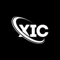 xic-logo. xische brief. xic brief logo ontwerp. initialen xic logo gekoppeld aan cirkel en hoofdletter monogram logo. xic typografie voor technologie, zaken en onroerend goed merk. vector