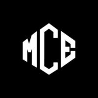 mce letter logo-ontwerp met veelhoekvorm. mce veelhoek en kubusvorm logo-ontwerp. mce zeshoek vector logo sjabloon witte en zwarte kleuren. mce-monogram, bedrijfs- en onroerendgoedlogo.