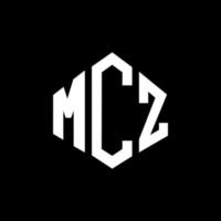 mcz letter logo-ontwerp met veelhoekvorm. mcz veelhoek en kubusvorm logo-ontwerp. mcz zeshoek vector logo sjabloon witte en zwarte kleuren. mcz-monogram, bedrijfs- en onroerendgoedlogo.