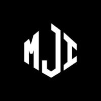 mji letter logo-ontwerp met veelhoekvorm. mji veelhoek en kubusvorm logo-ontwerp. mji zeshoek vector logo sjabloon witte en zwarte kleuren. mji-monogram, bedrijfs- en onroerendgoedlogo.