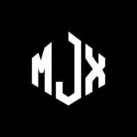 mjx letter logo-ontwerp met veelhoekvorm. mjx veelhoek en kubusvorm logo-ontwerp. mjx zeshoek vector logo sjabloon witte en zwarte kleuren. mjx-monogram, bedrijfs- en onroerendgoedlogo.