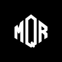 mqr letter logo-ontwerp met veelhoekvorm. mqr veelhoek en kubusvorm logo-ontwerp. mqr zeshoek vector logo sjabloon witte en zwarte kleuren. mqr-monogram, bedrijfs- en onroerendgoedlogo.