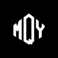mqy letter logo-ontwerp met veelhoekvorm. mqy veelhoek en kubusvorm logo-ontwerp. mqy zeshoek vector logo sjabloon witte en zwarte kleuren. mqy-monogram, bedrijfs- en onroerendgoedlogo.