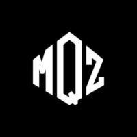 mqz letter logo-ontwerp met veelhoekvorm. mqz veelhoek en kubusvorm logo-ontwerp. mqz zeshoek vector logo sjabloon witte en zwarte kleuren. mqz monogram, business en onroerend goed logo.
