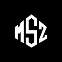 msz letter logo-ontwerp met veelhoekvorm. msz veelhoek en kubusvorm logo-ontwerp. msz zeshoek vector logo sjabloon witte en zwarte kleuren. msz-monogram, bedrijfs- en onroerendgoedlogo.