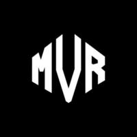 mvr letter logo-ontwerp met veelhoekvorm. mvr veelhoek en kubusvorm logo-ontwerp. mvr zeshoek vector logo sjabloon witte en zwarte kleuren. mvr-monogram, bedrijfs- en onroerendgoedlogo.