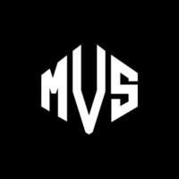 mvs letter logo-ontwerp met veelhoekvorm. mvs logo-ontwerp met veelhoek en kubusvorm. mvs zeshoek vector logo sjabloon witte en zwarte kleuren. mvs-monogram, bedrijfs- en onroerendgoedlogo.