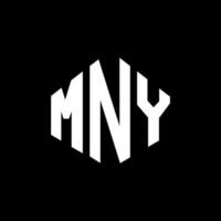 mny letter logo-ontwerp met veelhoekvorm. mny veelhoek en kubusvorm logo-ontwerp. mny zeshoek vector logo sjabloon witte en zwarte kleuren. mny monogram, business en onroerend goed logo.