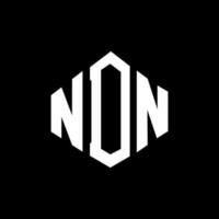 ndn letter logo-ontwerp met veelhoekvorm. ndn veelhoek en kubusvorm logo-ontwerp. ndn zeshoek vector logo sjabloon witte en zwarte kleuren. ndn monogram, bedrijfs- en onroerend goed logo.