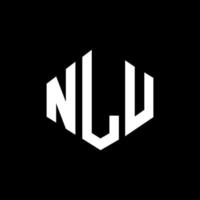 nlu letter logo-ontwerp met veelhoekvorm. nlu veelhoek en kubusvorm logo-ontwerp. nlu zeshoek vector logo sjabloon witte en zwarte kleuren. nlu-monogram, bedrijfs- en onroerendgoedlogo.