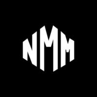nmm letter logo-ontwerp met veelhoekvorm. nmm veelhoek en kubusvorm logo-ontwerp. nm zeshoek vector logo sjabloon witte en zwarte kleuren. nmm-monogram, bedrijfs- en onroerendgoedlogo.