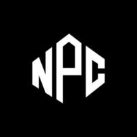 npc letter logo-ontwerp met veelhoekvorm. npc veelhoek en kubusvorm logo-ontwerp. npc zeshoek vector logo sjabloon witte en zwarte kleuren. npc-monogram, bedrijfs- en onroerendgoedlogo.