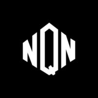 nqn letter logo-ontwerp met veelhoekvorm. nqn logo-ontwerp met veelhoek en kubusvorm. nqn zeshoek vector logo sjabloon witte en zwarte kleuren. nqn-monogram, bedrijfs- en onroerendgoedlogo.