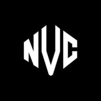 nvc letter logo-ontwerp met veelhoekvorm. nvc veelhoek en kubusvorm logo-ontwerp. NVC zeshoek vector logo sjabloon witte en zwarte kleuren. NVC-monogram, bedrijfs- en onroerendgoedlogo.