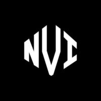 nvi letter logo-ontwerp met veelhoekvorm. nvi logo-ontwerp met veelhoek en kubusvorm. nvi zeshoek vector logo sjabloon witte en zwarte kleuren. nvi-monogram, bedrijfs- en onroerendgoedlogo.