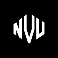 nvu-letterlogo-ontwerp met veelhoekvorm. nvu veelhoek en kubusvorm logo-ontwerp. nvu zeshoek vector logo sjabloon witte en zwarte kleuren. nvu-monogram, bedrijfs- en onroerendgoedlogo.