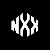 nxx letter logo-ontwerp met veelhoekvorm. nxx veelhoek en kubusvorm logo-ontwerp. nxx zeshoek vector logo sjabloon witte en zwarte kleuren. nxx monogram, bedrijfs- en vastgoedlogo.