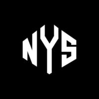 nys letter logo-ontwerp met veelhoekvorm. nys logo-ontwerp met veelhoek en kubusvorm. nys zeshoek vector logo sjabloon witte en zwarte kleuren. nys-monogram, bedrijfs- en onroerendgoedlogo.