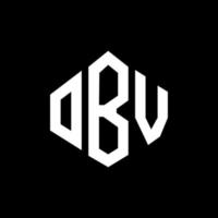 obv letter logo-ontwerp met veelhoekvorm. obv veelhoek en kubusvorm logo-ontwerp. obv zeshoek vector logo sjabloon witte en zwarte kleuren. obv monogram, bedrijfs- en onroerend goed logo.