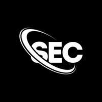 sec-logo. sec brief. sec brief logo ontwerp. initialen sec logo gekoppeld aan cirkel en hoofdletter monogram logo. sec typografie voor technologie, business en onroerend goed merk. vector