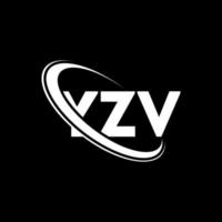 yzv-logo. yzv brief. yzv brief logo ontwerp. initialen yzv-logo gekoppeld aan cirkel en monogram-logo in hoofdletters. yzv typografie voor technologie, zaken en onroerend goed merk. vector