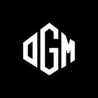 ogm letter logo-ontwerp met veelhoekvorm. ogm veelhoek en kubusvorm logo-ontwerp. ogm zeshoek vector logo sjabloon witte en zwarte kleuren. ogm monogram, bedrijfs- en onroerend goed logo.