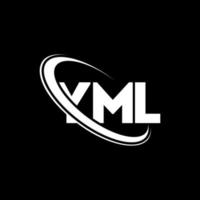 yml-logo. yml brief. yml brief logo ontwerp. initialen yml-logo gekoppeld aan cirkel en monogram-logo in hoofdletters. yml typografie voor technologie, zaken en onroerend goed merk. vector