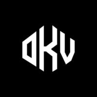 okv letter logo-ontwerp met veelhoekvorm. okv veelhoek en kubusvorm logo-ontwerp. okv zeshoek vector logo sjabloon witte en zwarte kleuren. okv monogram, business en onroerend goed logo.