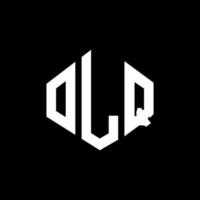 olq letter logo-ontwerp met veelhoekvorm. olq veelhoek en kubusvorm logo-ontwerp. olq zeshoek vector logo sjabloon witte en zwarte kleuren. olq monogram, bedrijfs- en onroerend goed logo.