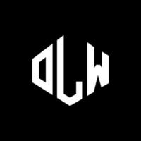 olw letter logo-ontwerp met veelhoekvorm. olw veelhoek en kubusvorm logo-ontwerp. olw zeshoek vector logo sjabloon witte en zwarte kleuren. olw monogram, business en onroerend goed logo.