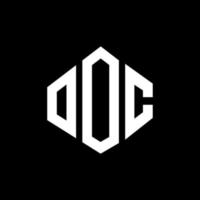 ooc letter logo-ontwerp met veelhoekvorm. ooc veelhoek en kubusvorm logo-ontwerp. ooc zeshoek vector logo sjabloon witte en zwarte kleuren. ooc monogram, bedrijfs- en onroerend goed logo.