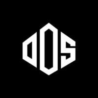 oos letter logo-ontwerp met veelhoekvorm. oos logo-ontwerp met veelhoek en kubusvorm. oos zeshoek vector logo sjabloon witte en zwarte kleuren. oos-monogram, bedrijfs- en onroerendgoedlogo.