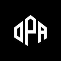 opa letter logo-ontwerp met veelhoekvorm. opa veelhoek en kubusvorm logo-ontwerp. opa zeshoek vector logo sjabloon witte en zwarte kleuren. opa-monogram, bedrijfs- en onroerendgoedlogo.