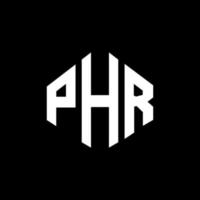 phr letter logo-ontwerp met veelhoekvorm. phr veelhoek en kubusvorm logo-ontwerp. phr zeshoek vector logo sjabloon witte en zwarte kleuren. phr-monogram, bedrijfs- en onroerendgoedlogo.