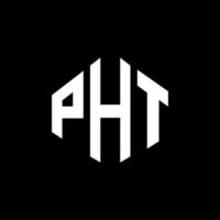 ph-letterlogo-ontwerp met veelhoekvorm. pht veelhoek en kubusvorm logo-ontwerp. pht zeshoek vector logo sjabloon witte en zwarte kleuren. pht-monogram, bedrijfs- en onroerendgoedlogo.