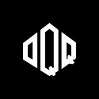 oqq letter logo-ontwerp met veelhoekvorm. oqq veelhoek en kubusvorm logo-ontwerp. oqq zeshoek vector logo sjabloon witte en zwarte kleuren. oqq monogram, business en onroerend goed logo.