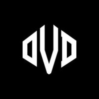 ovd letter logo-ontwerp met veelhoekvorm. ovd veelhoek en kubusvorm logo-ontwerp. ovd zeshoek vector logo sjabloon witte en zwarte kleuren. ovd-monogram, bedrijfs- en onroerendgoedlogo.