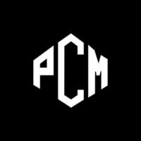 pcm letter logo-ontwerp met veelhoekvorm. pcm veelhoek en kubusvorm logo-ontwerp. pcm zeshoek vector logo sjabloon witte en zwarte kleuren. pcm-monogram, bedrijfs- en onroerendgoedlogo.